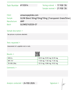 Glow Blend (BPC-157/TB-4/GHK-cu) 10/10/50mg